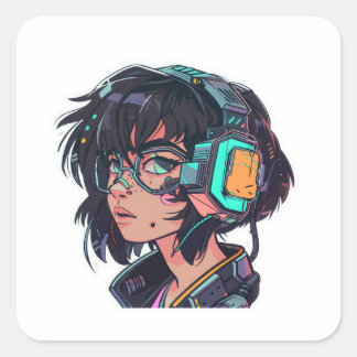 Sticker Cyberpunk Humain