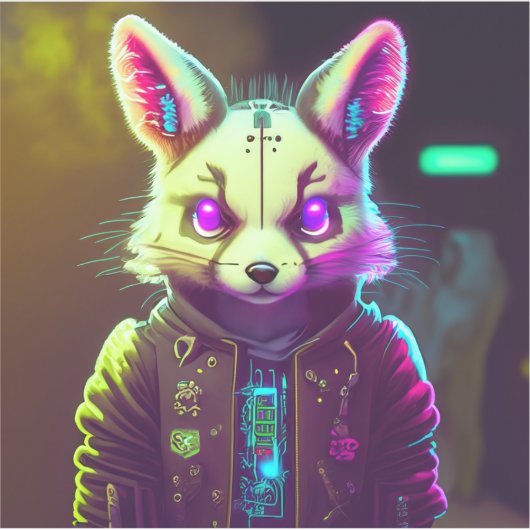 Sticker Cyberpunk Rabbit 2 (Devant)