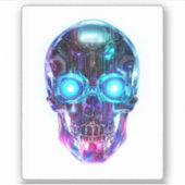 Sticker Cyberpunk Skull King (Devant)