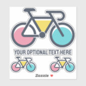 Sticker Cyclisme de texte personnalisé (Feuille)