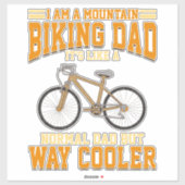 Sticker Cyclisme Papa VTT Comme Un Papa Normal (Feuille)