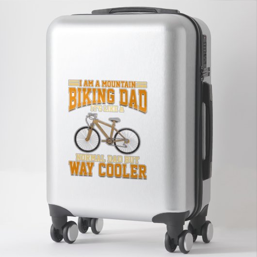 Sticker Cyclisme Papa VTT Comme Un Papa Normal (Sur valise)