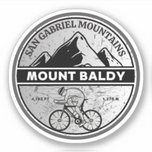 Sticker cyclisme sur mount baldy, col alpin de montana