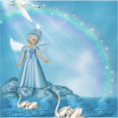 Sticker Cygnes Blanches Et Angel (Devant)