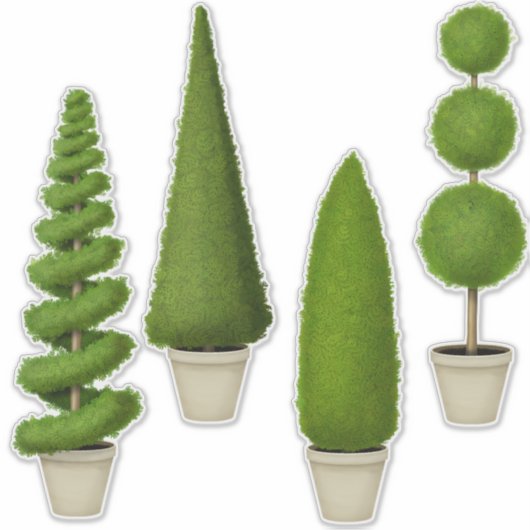 Sticker Cypress Collection Topiaire Jardin de charme (Devant)
