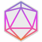 Sticker D20 Dés Colorés (Devant)