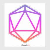 Sticker D20 Dés Colorés (Feuille)