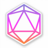 Sticker D20 Dés Colorés (Recto)