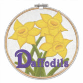 Sticker D est pour Daffodils Felt Look Flowers (Devant)