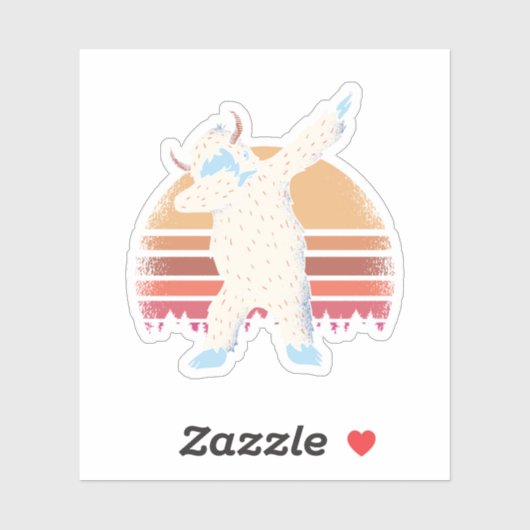 Sticker Dabbing Dabbing YETI Ado Cool graphique de dessin (Feuille)