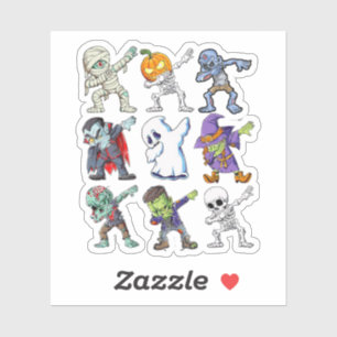 Sticker Dabbing Halloween Boys Skeleton Zombie maman