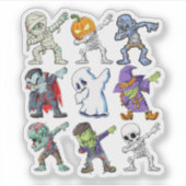 Sticker Dabbing Halloween Boys Skeleton Zombie maman (Devant)