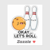 Sticker D'accord, c'est parti Drôle de jeu de mots de bowl (Feuille)