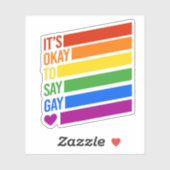 Sticker D'accord pour dire gay (Feuille)