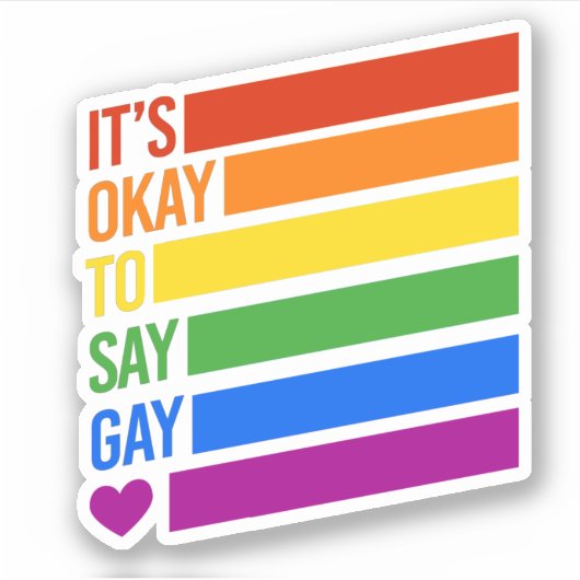 Sticker D'accord pour dire gay (Devant)