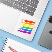 Sticker D'accord pour dire gay (Ordinateur portable avec iPhone)