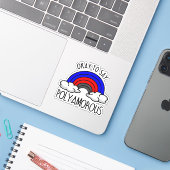 Sticker D'accord pour dire polyamoureux (Ordinateur portable avec iPhone)