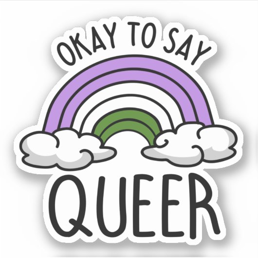 Sticker D'accord pour dire queer (Devant)
