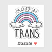 Sticker D'accord pour dire trans (Feuille)
