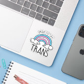 Sticker D'accord pour dire trans (Ordinateur portable avec iPhone)