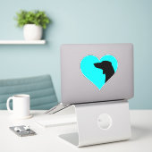 Sticker Dachshund (Ordinateur portable sur le bureau)