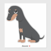 Sticker Dachshund (Feuille)