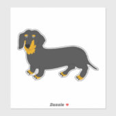 Sticker Dachshund Design (Feuille)
