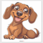 Sticker Dachshund Dog (Feuille)