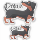 Sticker Dachshund Dog Love (Devant)