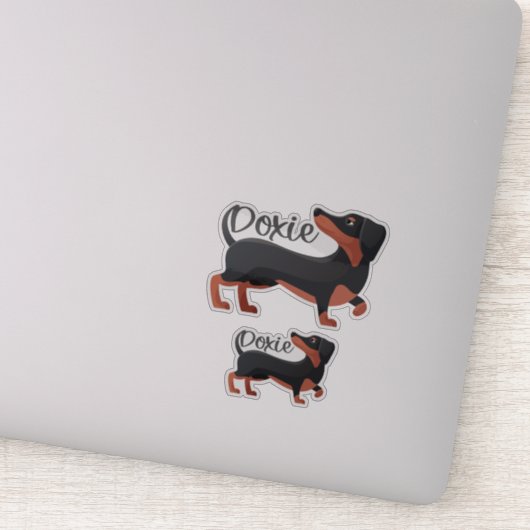 Sticker Dachshund Dog Love (Détail)
