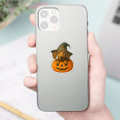 Sticker Dachshund en Citrouille (Téléphone)