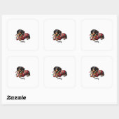 Sticker Dachshund Festive (Feuille)