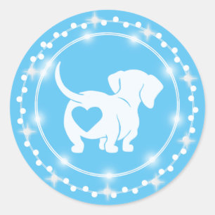Sticker Dachshund Heart Love