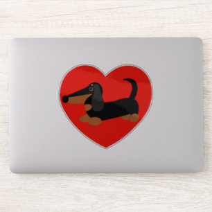 Sticker Dachshund Heart Vinyl