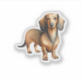 Sticker Dachshund Marron Animal  (Devant)
