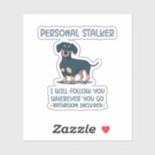 Sticker Dachshund Personal Stalker (Feuille)