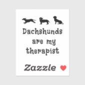 Sticker Dachshunds are my Therapist Cute Dachshund (Feuille)