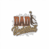 Sticker Dad Basketball Vintage Engraving Shirt Design_1 (Devant)