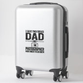 Sticker Dad Photographer Vintage Engraving Shirt Design_1 (Sur valise)