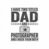 Sticker Dad Photographer Vintage Engraving Shirt Design_1 (Devant)