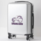 Sticker Dadacorn Funny Unicorn Dad Vector Shirt Design_1 (Sur valise)