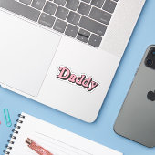 Sticker Daddy (Ordinateur portable avec iPhone)