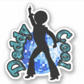 Sticker Daddy Cool Disco Dance Fête des pères Petit Autoco (Devant)