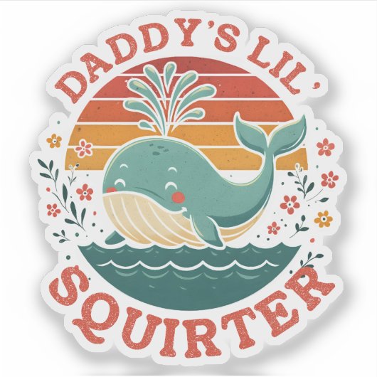 Sticker Daddy Little Whale (Devant)