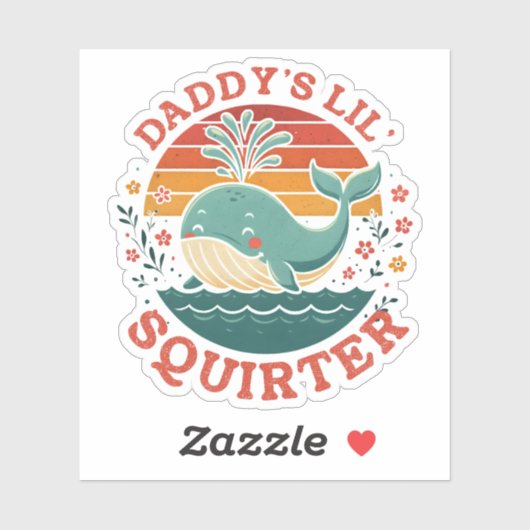 Sticker Daddy Little Whale (Feuille)