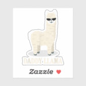 Sticker Daddy Llama Alpaca Funny Amoureux des animaux (Feuille)