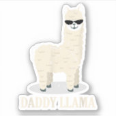 Sticker Daddy Llama Alpaca Funny Amoureux des animaux (Devant)