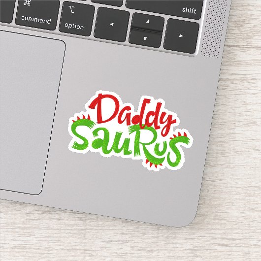 Sticker Daddy Saurus Dinosaur Lettres (Détail)