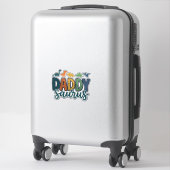Sticker Daddy Saurus Papa Dinosaure Mignon Conception de V (Sur valise)