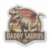 Sticker Daddy Saurus T Rex Dinosaur Daddy Saurus (Devant)
